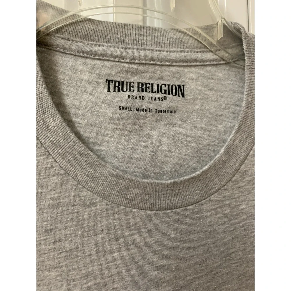 True Religion Jean's Brand Tshirt Short Sleeve Gray Mens Small